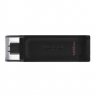Kingston | USB Flash Drive | DataTraveler 70 | 128 GB | USB 3.2 Gen 1 Type-C | Black