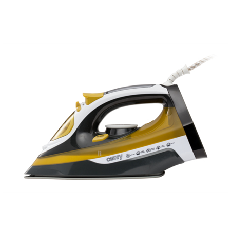 Camry Iron CR 5029 Steam Iron, 2400 W, Continuous steam 40 g/min, Steam boost performance 70 g/min, White/Black/Gold