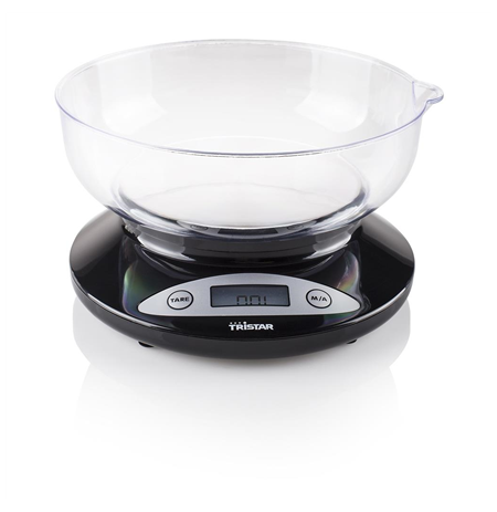 Tristar Kitchen scale KW-2430 Maximum weight (capacity) 2 kg, Graduation 1 g, Display type LCD, Black