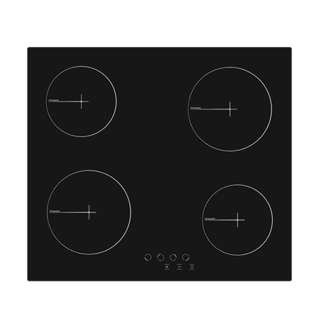 Simfer Hob H6.040.DECSP Vitroceramic, Number of burners/cooking zones 4, Touch, Black