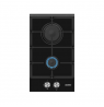 Simfer | Hob | H3.201.TGRSP | Gas on glass | Number of burners/cooking zones 2 | Rotary knobs | Black