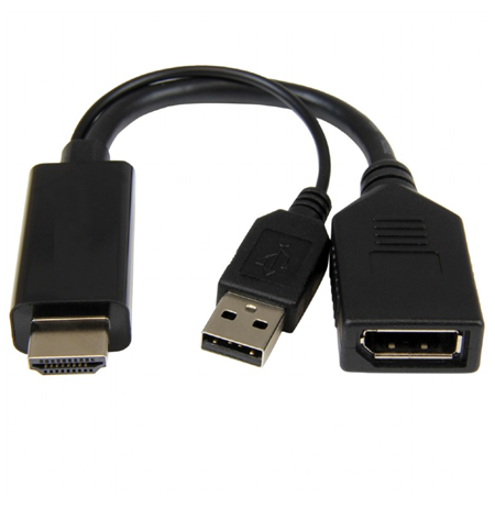 Cablexpert Active 4K HDMI to DisplayPort Adapter A-HDMIM-DPF-01 Black, HDMI to DisplayPort, 0.1 m