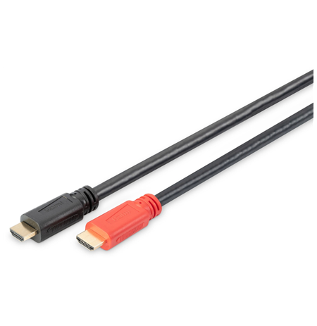 Digitus High Speed HDMI Cable with Signal Amplifier DB-330118-100-S Black/Red, HDMI to HDMI, 10 m