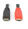 Digitus High Speed HDMI Cable with Signal Amplifier DB-330118-100-S Black/Red, HDMI to HDMI, 10 m