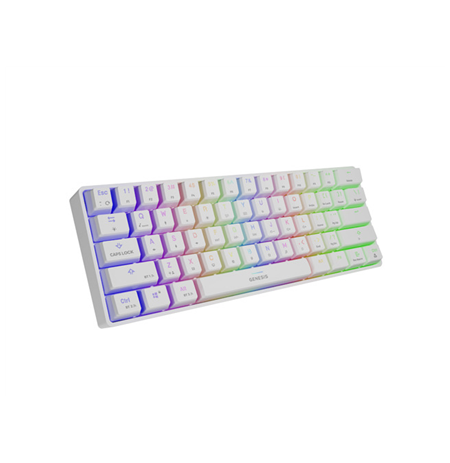 Genesis THOR 660 RGB Gaming keyboard, RGB LED light, US, White, Wireless/Wired, Wireless connection, Gateron Red Switch