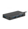Natec USB 3.0 HUB, Moth, 4-Port, Black