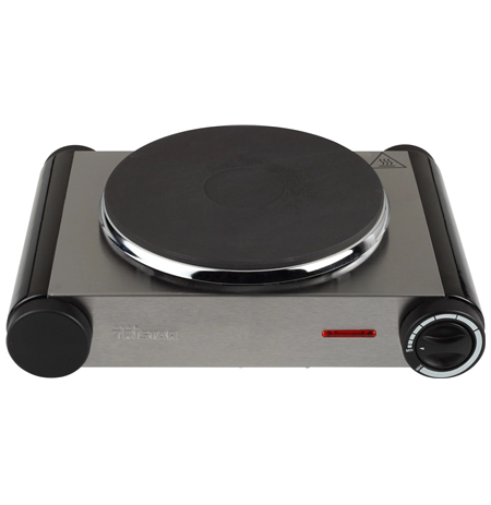 Tristar Free standing table hob KP-6191 Number of burners/cooking zones 1, Stainless Steel/Black, Electric
