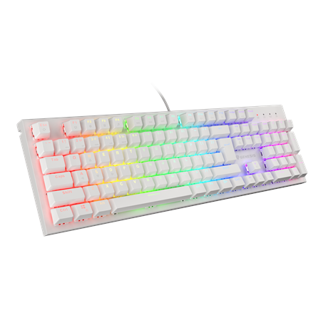 Genesis THOR 303 Gaming keyboard, RGB LED light, US, White, Wired, Brown Switch