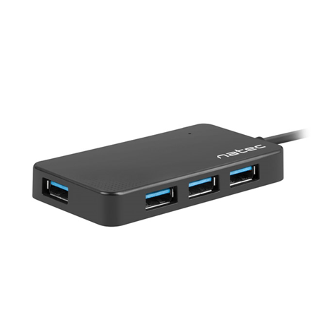 Natec USB 3.0 HUB, Silkworm, 4-Port, Black