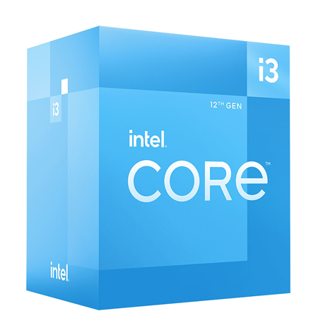 Intel i3-12100F, 3.30 GHz, FCLGA1700, Processor threads 8, Packing Retail, Processor cores 4, Component for Desktop