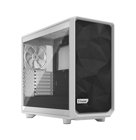 Fractal Design Meshify 2 Lite TG Clear White, E-ATX, Power supply included No