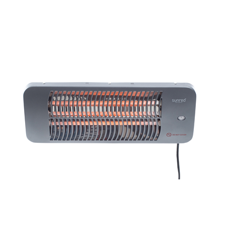 SUNRED Heater LUG-2000W, Lugo Quartz Wall  Infrared, 2000 W, Grey