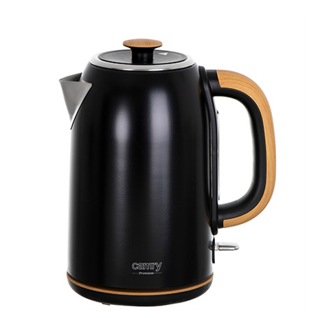 Camry Kettle CR 1342 Electric, 2200 W, 1.7 L, Stainless steel, 360° rotational base, Black