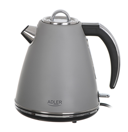 Adler Kettle AD 1343g Electric, 2200 W, 1.5 L, Stainless steel, 360° rotational base, Grey