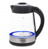 Adler Kettle AD 1285 Electric, 2200 W, 1.7 L, Glass/Stainless steel, 360° rotational base, Grey