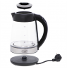 Adler Kettle AD 1285 Electric, 2200 W, 1.7 L, Glass/Stainless steel, 360° rotational base, Grey