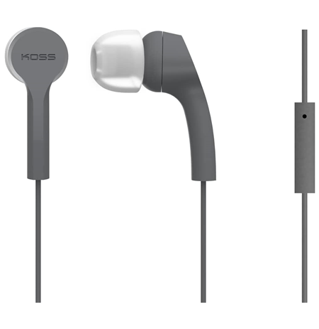 Koss Headphones KEB9iGRY Wired, In-ear, Microphone, Gray