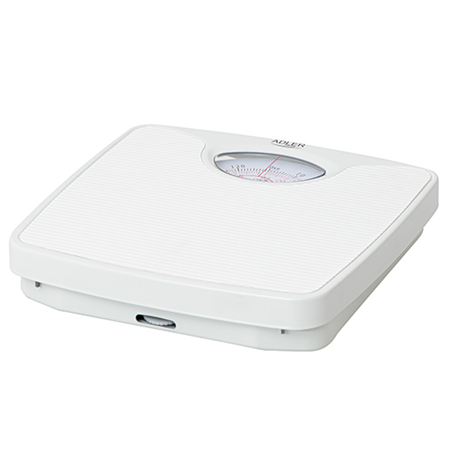 Adler Mechanical bathroom scale AD 8151w Maximum weight (capacity) 130 kg, Accuracy 1000 g, White