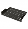 Digitus | 2U Fixed Shelf for Racks | DN-19 TRAY-2-SW | Black | Perfect for storage of components which are not 483 mm (19”) su