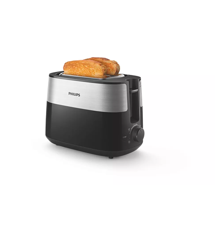 Philips Toaster HD2516/90 Daily Collection Power 830 W, Number of slots 2, Housing material Plastic, Black