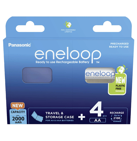 Panasonic Rechargeable Batteries ENELOOP BK-3MCDEC4BE AA, 2000 mAh, 4 pc(s)