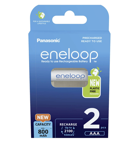 Panasonic Rechargeable Batteries ENELOOP BK-4MCDE/2BE AAA, 800 mAh, 2 pc(s)