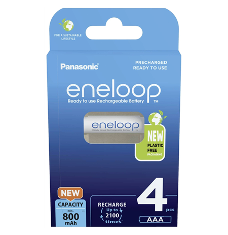 Panasonic Rechargeable Batteries ENELOOP BK-4MCDE/4BE AAA, 800 mAh, 4 pc(s)