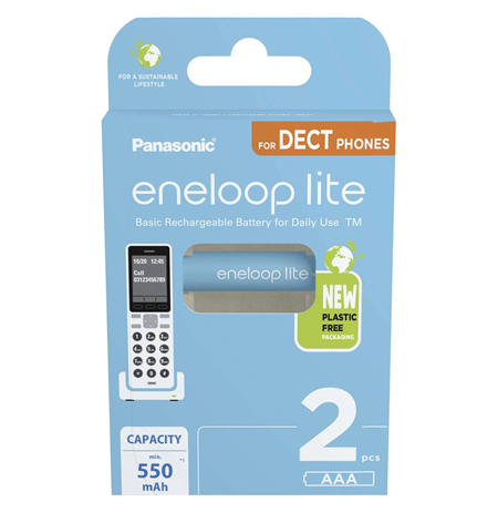 Panasonic Rechargeable Batteries ENELOOP Lite BK-4LCCE/2DE AAA, 550 mAh, 2 pc(s)