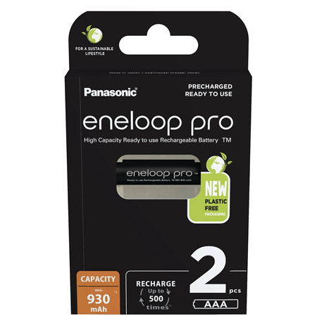 Panasonic Rechargeable Batteries ENELOOP Pro BK-4HCDE/2BE AAA, 930 mAh, 2 pc(s)