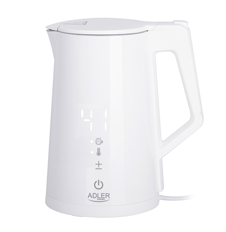 Adler Kettle AD 1345w	 Electric, 2200 W, 1.7 L, Stainless steel, 360° rotational base, White