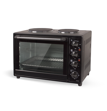 ORAVA Electric oven with two hot plates Elektra X1 34 L, Electric, Mechanical, Black