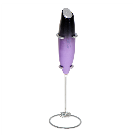 Adler Milk frother with a stand AD 4499 Black/Purple