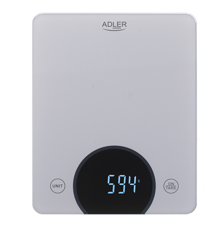 Adler Kitchen Scale AD 3173s Maximum weight (capacity) 10 kg, Graduation 1 g, Display type LED, Grey