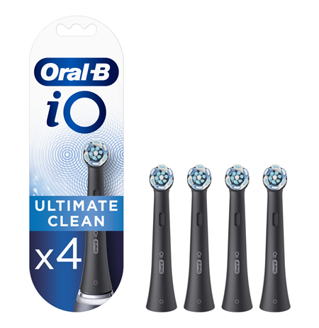 Oral-B Replaceable Toothbrush Heads iO Ultimate Clean For adults, Number of brush heads included 4, Black