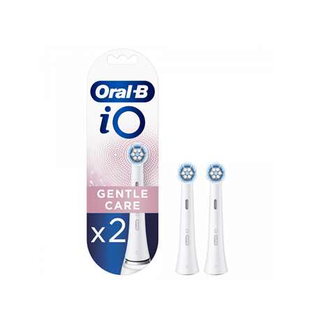 Oral-B Replaceable Toothbrush Heads iO Gentle Care For adults, Number of brush heads included 2, White