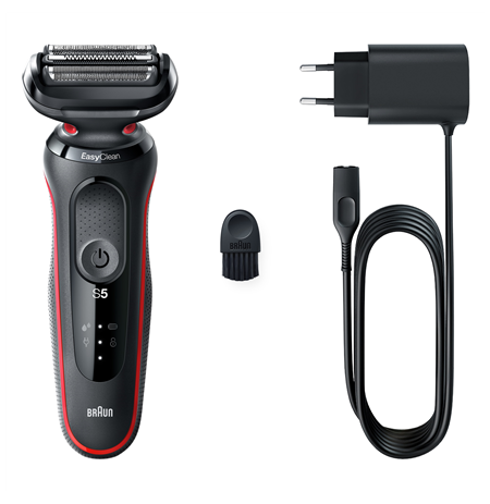 Braun Shaver 51-R1000s	 Operating time (max) 50 min, Wet & Dry, Black/Red