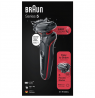 Braun Shaver 51-R1000s	 Operating time (max) 50 min, Wet & Dry, Black/Red