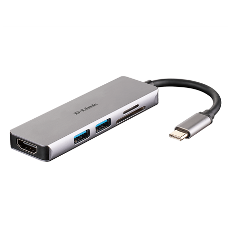 D-Link 5-in-1 USB-C™ Hub with HDMI and SD/microSD Card Reader DUB-M530	 0.11 m