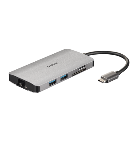 D-Link 8-in-1 USB-C Hub with HDMI/Ethernet/Card Reader/Power Delivery DUB-M810	 0.15 m