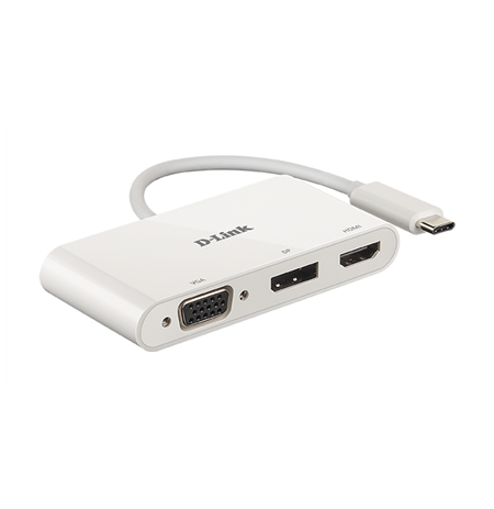 D-Link 3-in-1 USB-C to HDMI/VGA/DisplayPort Adapter DUB-V310	 0.11 m
