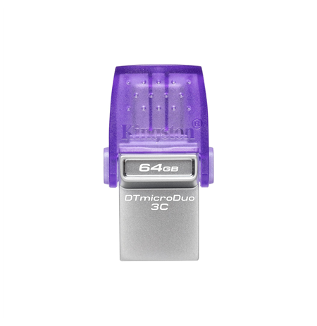 Kingston DataTraveler DT Micro Duo 3C 64 GB, USB Type-C and Type-A, Purple