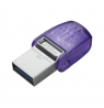 Kingston DataTraveler DT Micro Duo 3C 256 GB, USB Type-C and Type-A, Purple