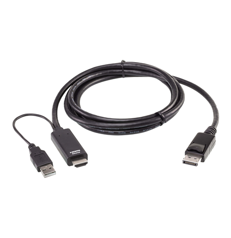 Aten 2L-7D02HDP True 4K 1.8M HDMI to DisplayPort Cable