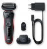 Braun | Shaver | 51-R1200s | Operating time (max) 50 min | Wet & Dry | Black/Red