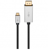 Goobay | USB-C to DisplayPort Adapter Cable | Silver/Black | Type-C | DisplayPort | USB-C to DisplayPort | 2 m