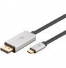 Goobay USB-C to DisplayPort Adapter Cable 	60176 2 m, Silver/Black, DisplayPort, Type-C