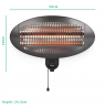 Tristar Heater KA-5286	 Patio heater, 2000 W, Number of power levels 3, Suitable for rooms up to 20 m², Black