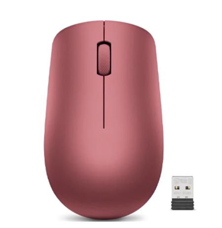 Lenovo 530 Wireless mouse, 2.4 GHz Wireless via Nano USB, Cherry Red