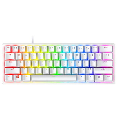 Razer Huntsman Mini 60%, Gaming keyboard, Optical, RGB LED light, US, Mercury, Wired