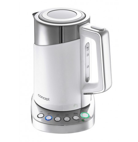 Concept RK3170 electric kettle 1.7 L 2200 W Stainless steel, White